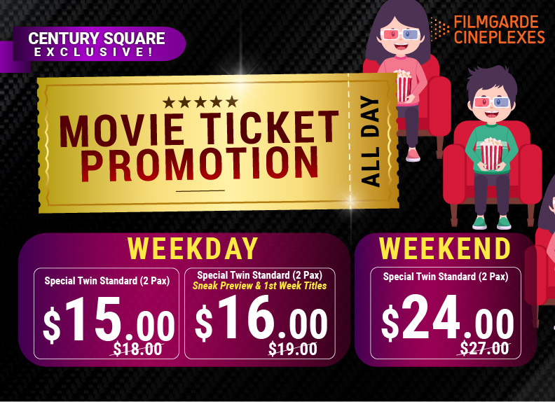 Filmgarde Cineplex All Day Movie Ticket Promotion